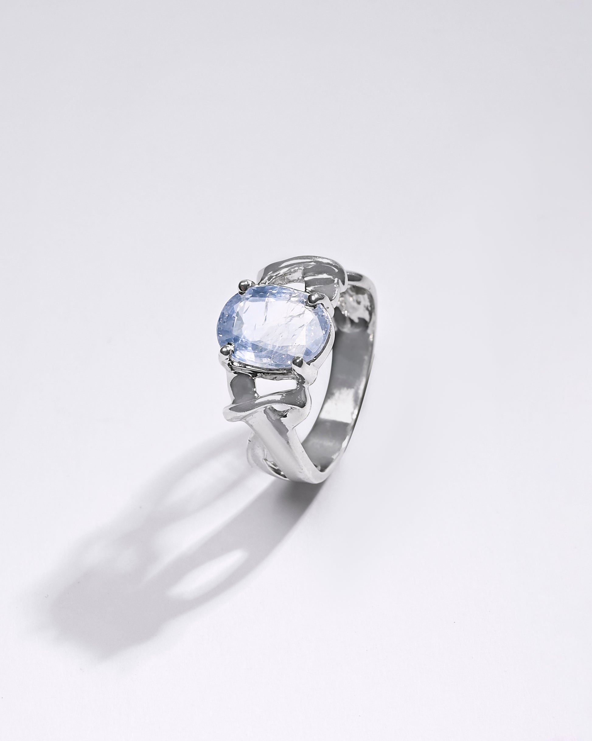Premium Blue Sapphire (Neelam) Ring in 925 Silver - #1210N4 - Myra