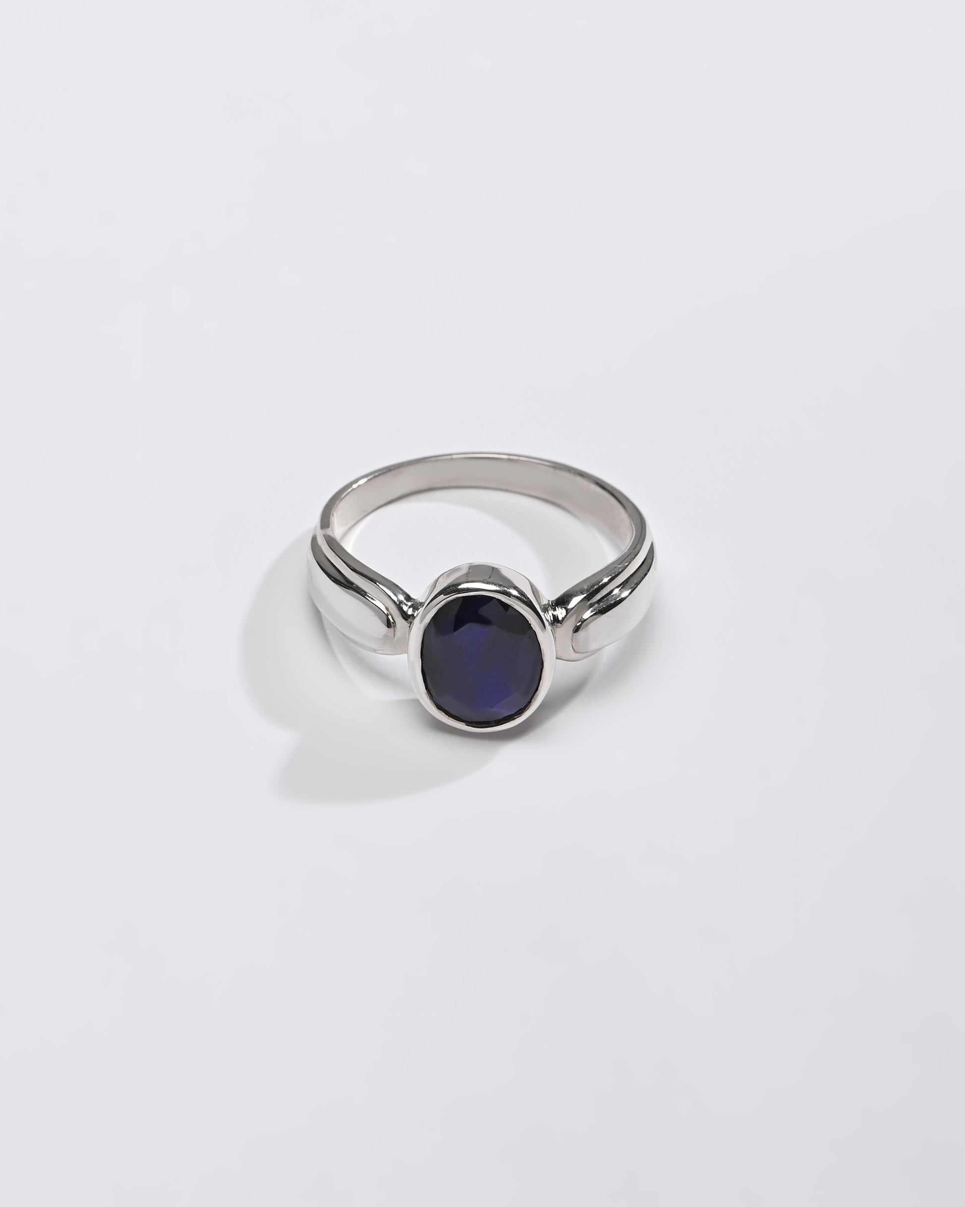 Certified Blue Sapphire (Neelam) Ring – 925 Silver - 1101B - Myra