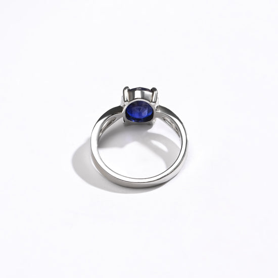 Daily Wear Blue Sapphire (Neelam) Ring – 925 Silver - 1102N4 - Myra