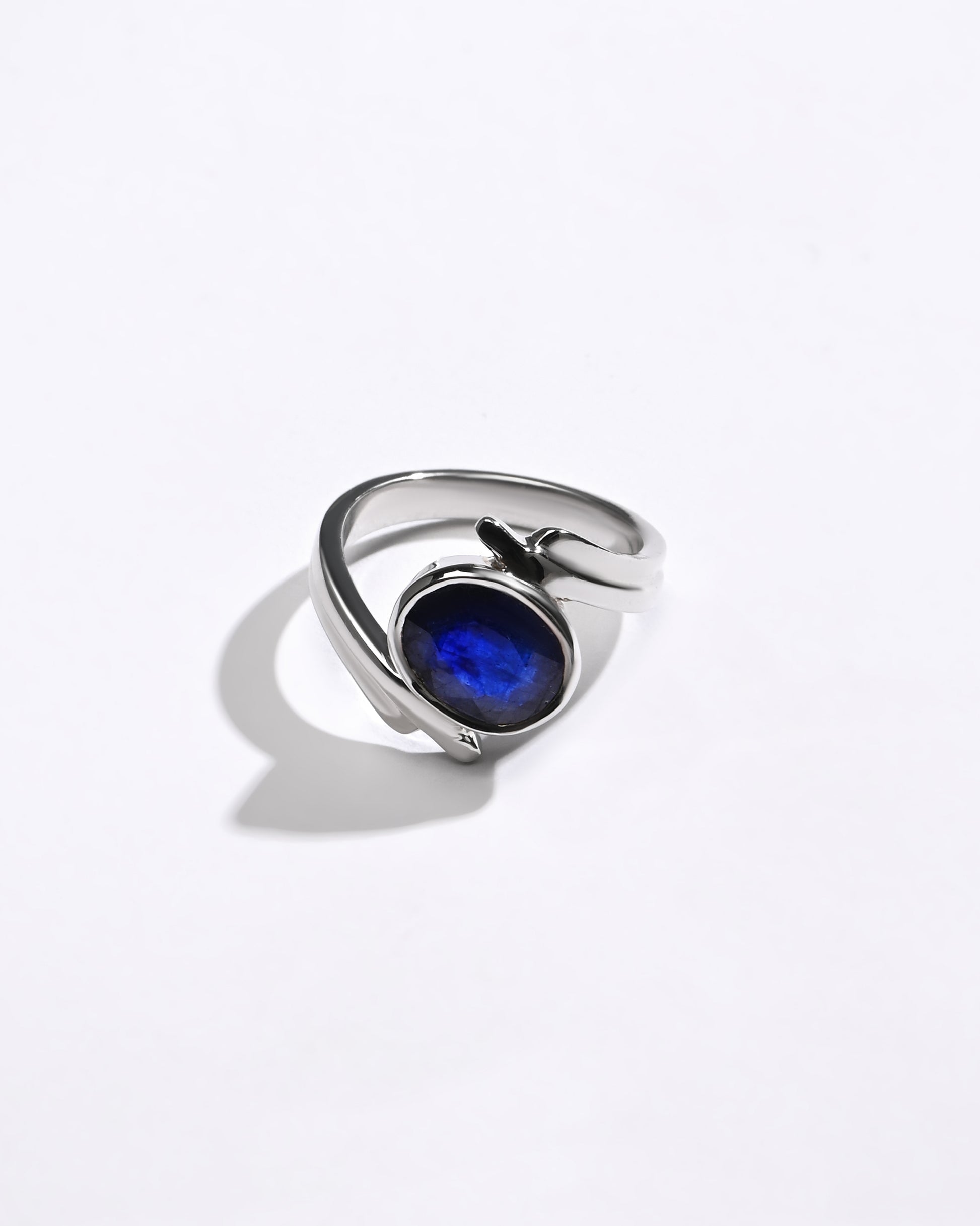 Elegant Blue Sapphire (Neelam) Ring – 925 Silver - 1103B - Myra
