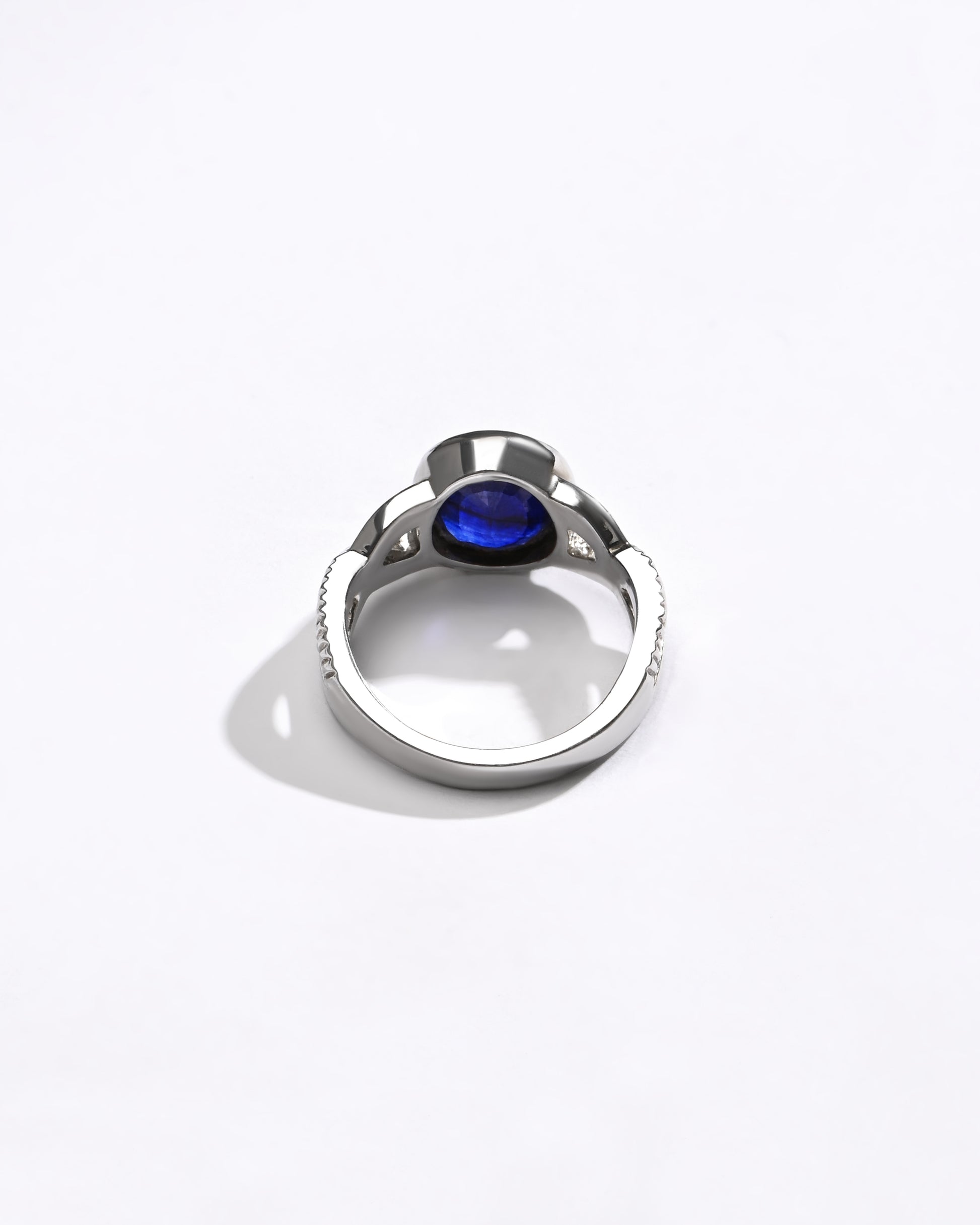Elegant Blue Sapphire (Neelam) Ring – 925 Silver - 1104B - Myra