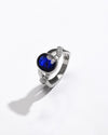 Elegant Blue Sapphire (Neelam) Ring – 925 Silver - 1104B - Myra