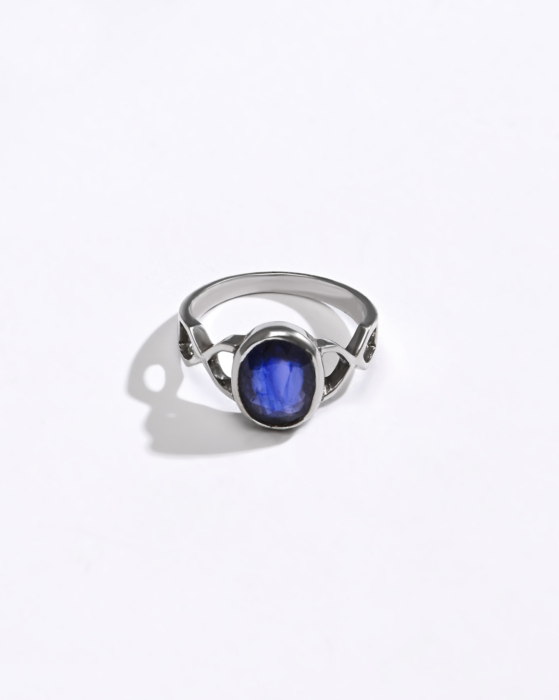 Natural Blue Sapphire (Neelam) Ring – 925 Silver - 1105B - Myra
