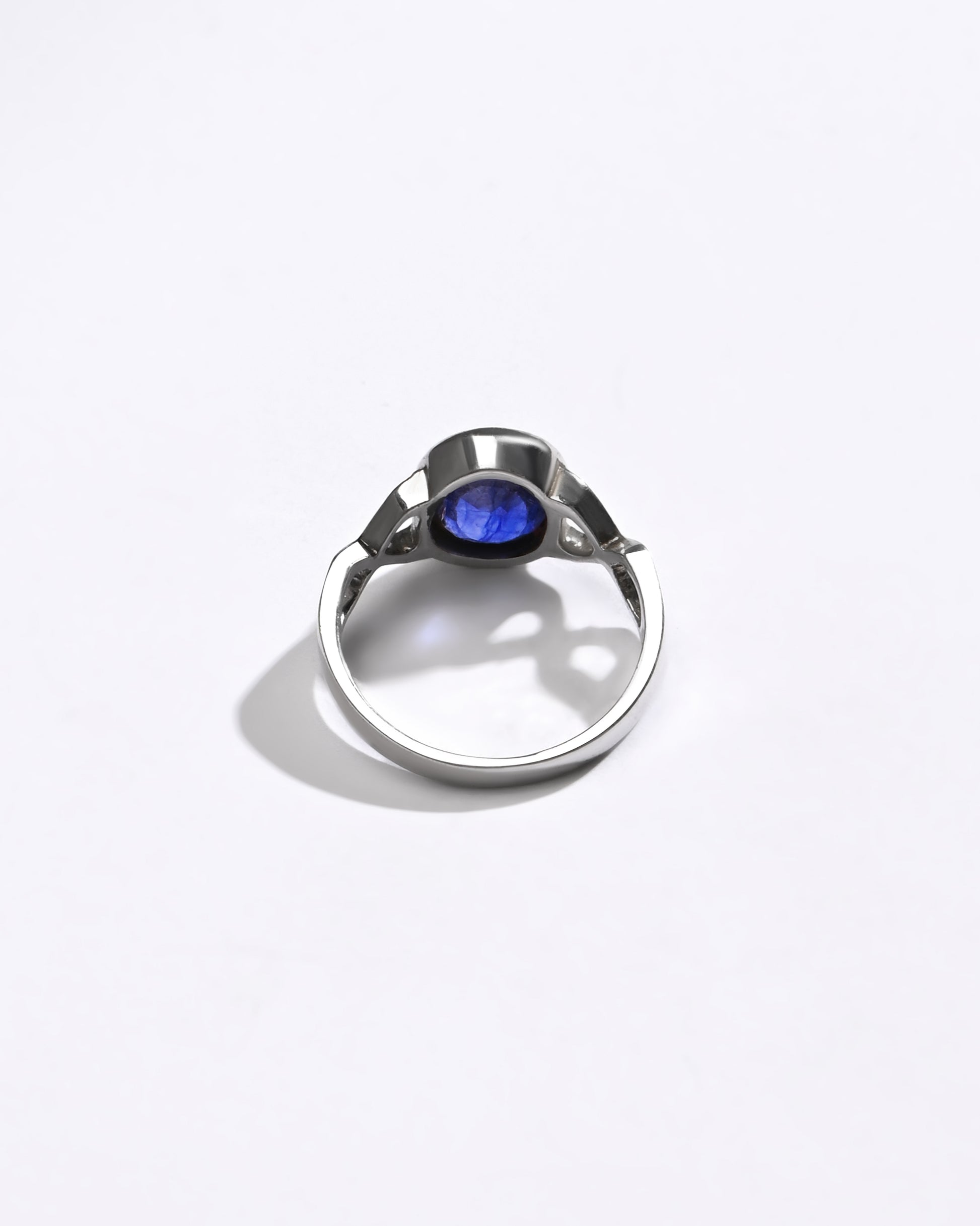 Natural Blue Sapphire (Neelam) Ring – 925 Silver - 1105B - Myra