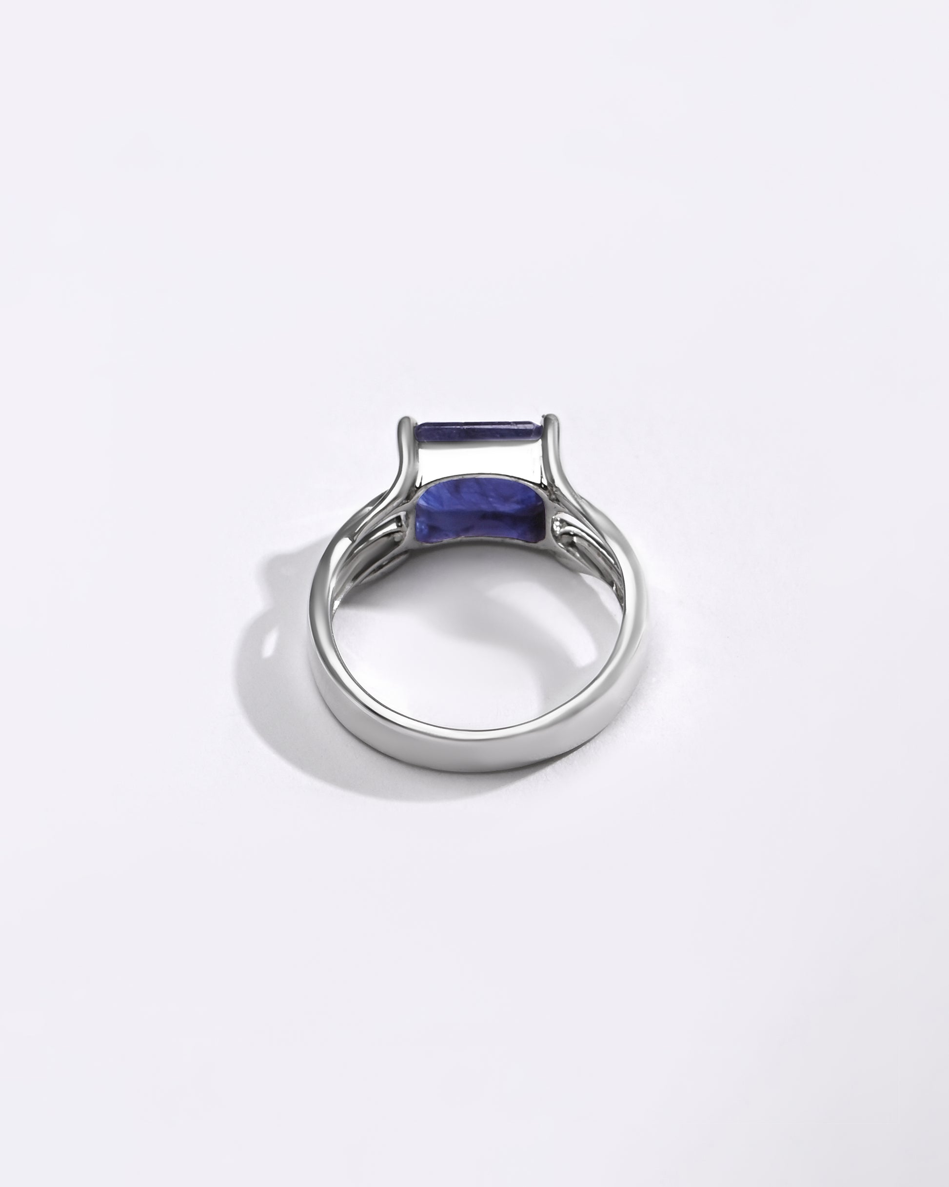 Bold Blue Sapphire (Neelam) Ring – 925 Silver - 1106N4 Re - Myra