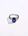 Refined Blue Sapphire (Neelam) Ring – 925 Silver - 1112N4 - Myra