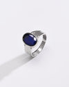 Elegant Blue Sapphire (Neelam) Ring – 925 Silver - 1111B - Myra