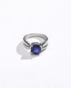 Blue Sapphire (Neelam) Ring in 925 Silver - 1126N4 - Myra