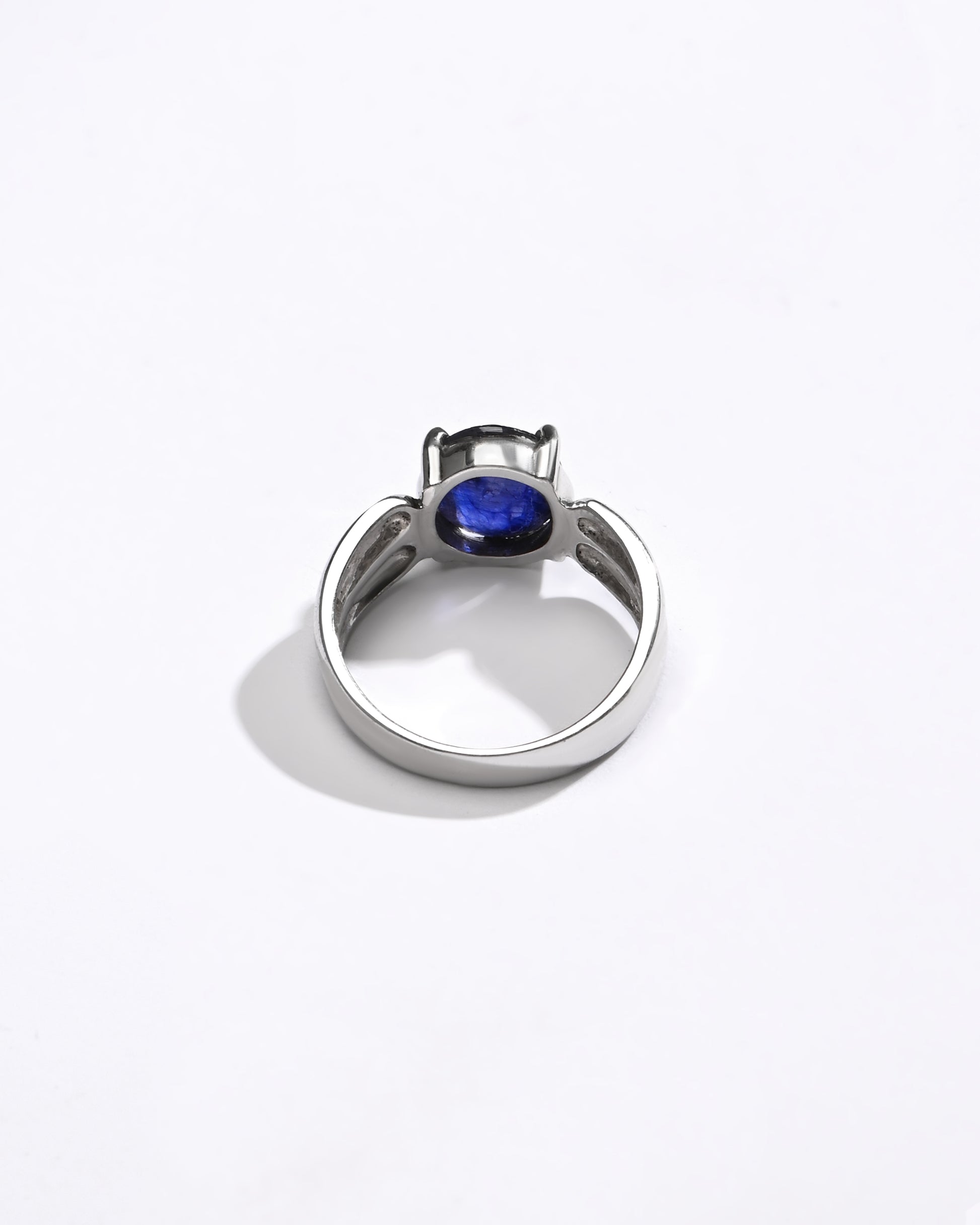 Blue Sapphire (Neelam) Ring in 925 Silver - 1126N4 - Myra