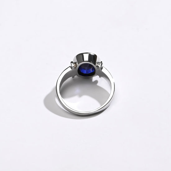 Natural Blue Sapphire (Neelam) Ring – 925 Silver - #1134B - Myra