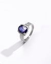 Royal Blue Sapphire (Neelam) Ring in 925 Silver - #1134N4 - Myra