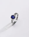 Luxe Blue Sapphire (Neelam) Ring – 925 Silver - 1142N4 - Myra