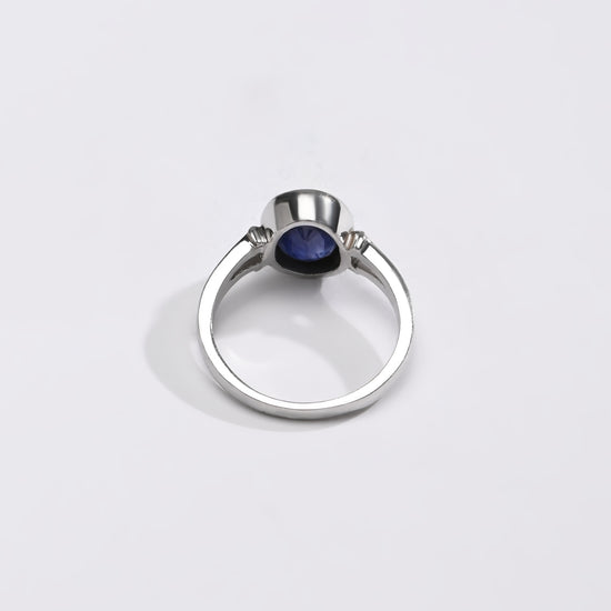 Royal Blue Sapphire (Neelam) Ring – 925 Silver - 1148B - Myra