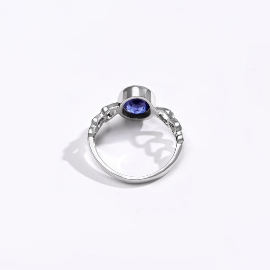 Bold Blue Sapphire (Neelam) Ring – 925 Silver - 1149B - Myra
