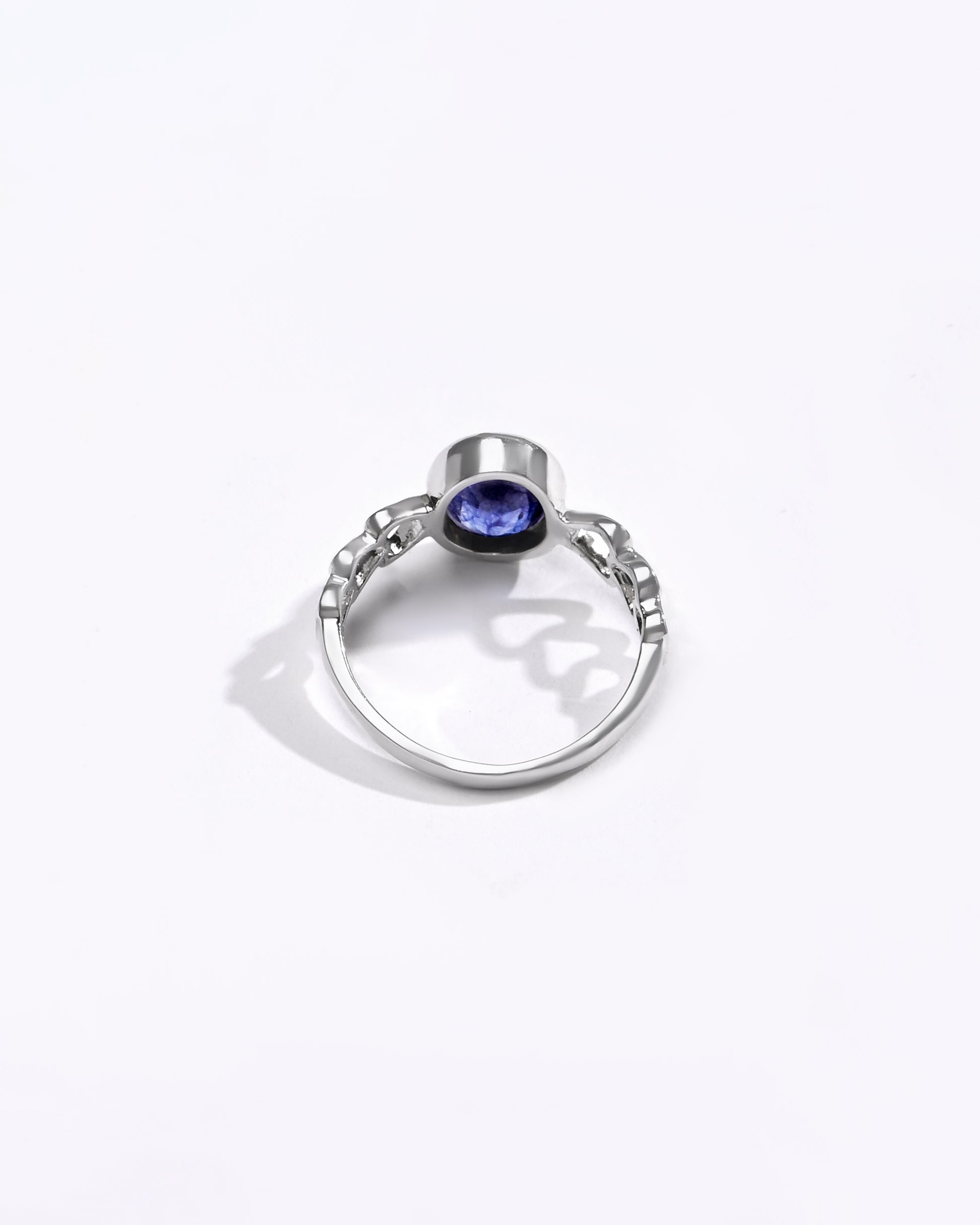 Bold Blue Sapphire (Neelam) Ring – 925 Silver - 1149B - Myra