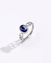 Bold Blue Sapphire (Neelam) Ring – 925 Silver - 1149B - Myra