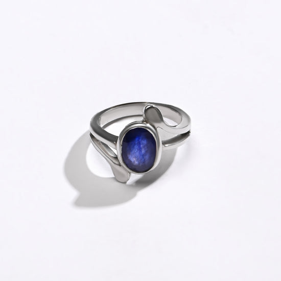 Elegant Blue Sapphire (Neelam) Ring – 925 Silver - 1151B - Myra