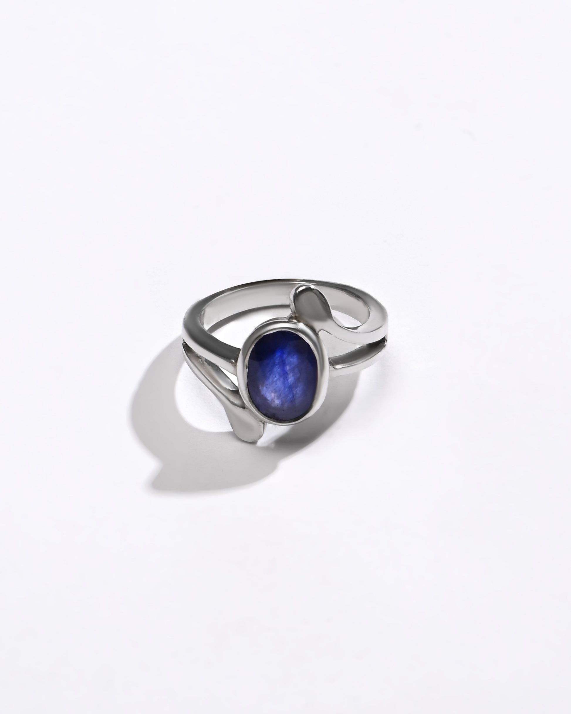 Elegant Blue Sapphire (Neelam) Ring – 925 Silver - 1151B - Myra
