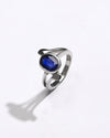 Elegant Blue Sapphire (Neelam) Ring – 925 Silver - 1151B - Myra