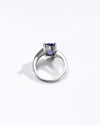 Statement Blue Sapphire (Neelam) Ring – 925 Silver - 1151N4 - Myra