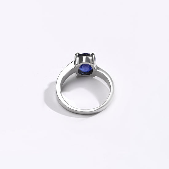 Bold Blue Sapphire (Neelam) Ring – 925 Silver - 1153N4 - Myra