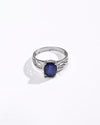 Blue Sapphire (Neelam) Ring – Sleek 925 Silver - #1162N4 - Myra