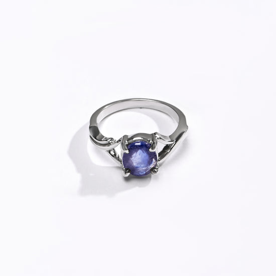 Vedic Blue Sapphire (Neelam) Ring – 925 Silver - # 1175N4 - Myra