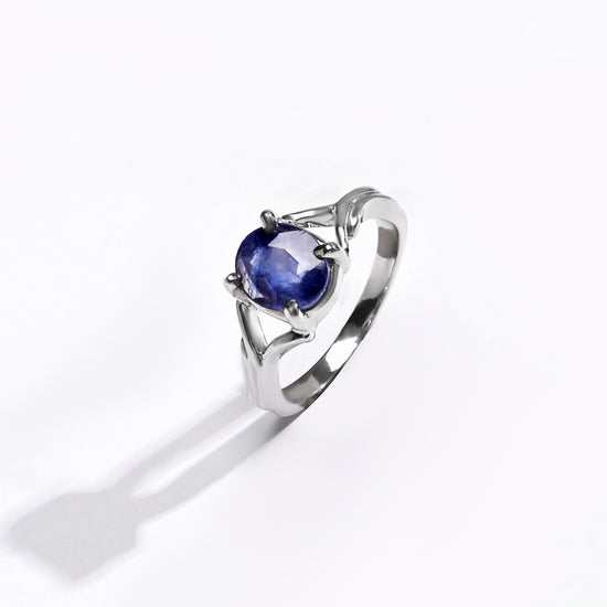 Vedic Blue Sapphire (Neelam) Ring – 925 Silver - # 1175N4 - Myra