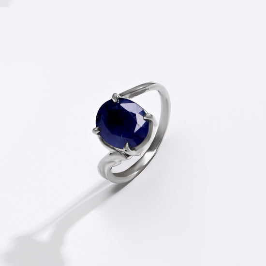 Blue Sapphire (Neelam) Ring – Trusted 925 Silver - #1176N4 - Myra