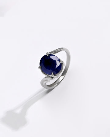 Blue Sapphire (Neelam) Ring – Trusted 925 Silver - #1176N4 - Myra