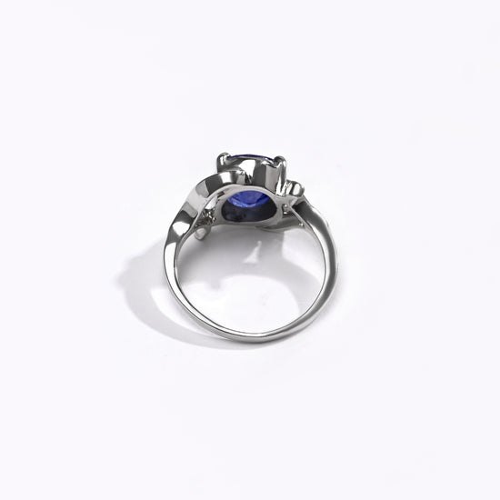 Pure Energy Blue Sapphire (Neelam) Ring – 925 Silver - #1177N4 - Myra