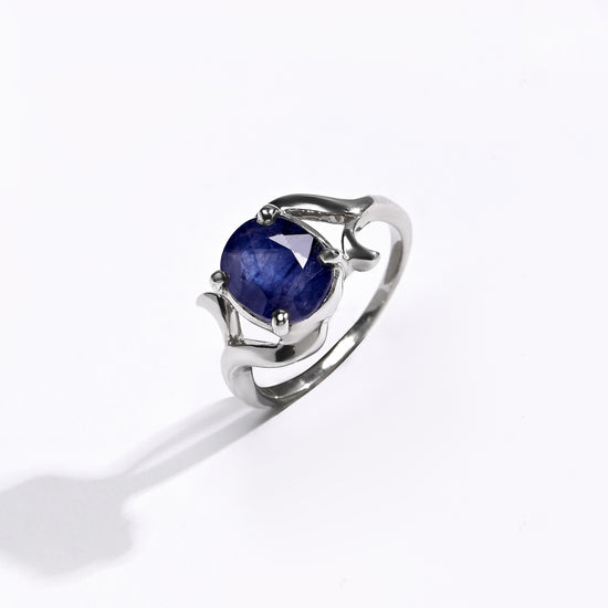 Pure Energy Blue Sapphire (Neelam) Ring – 925 Silver - #1177N4 - Myra