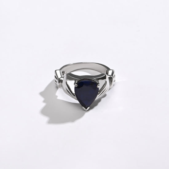 Blue Sapphire (Neelam) Ring – Radiant 925 Silver - #1180N3 - Myra