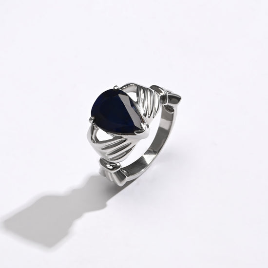 Blue Sapphire (Neelam) Ring – Radiant 925 Silver - #1180N3 - Myra