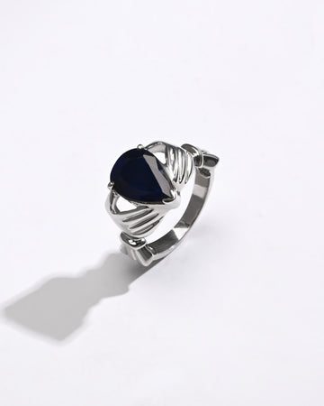 Blue Sapphire (Neelam) Ring – Radiant 925 Silver - #1180N3 - Myra