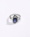 Elevated Blue Sapphire (Neelam) Ring – 925 Silver - #1192B - Myra