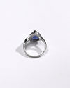 Bold Luxe Blue Sapphire (Neelam) Ring – 925 Silver - #1192N3 Dr - Myra