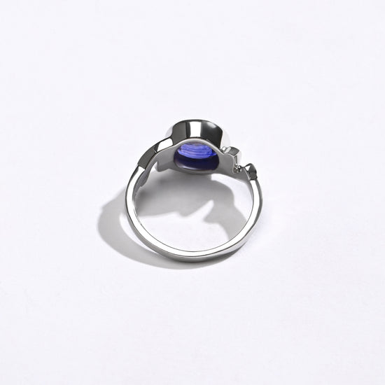 Natural Blue Sapphire (Neelam) Ring – 925 Silver - #1196B - Myra