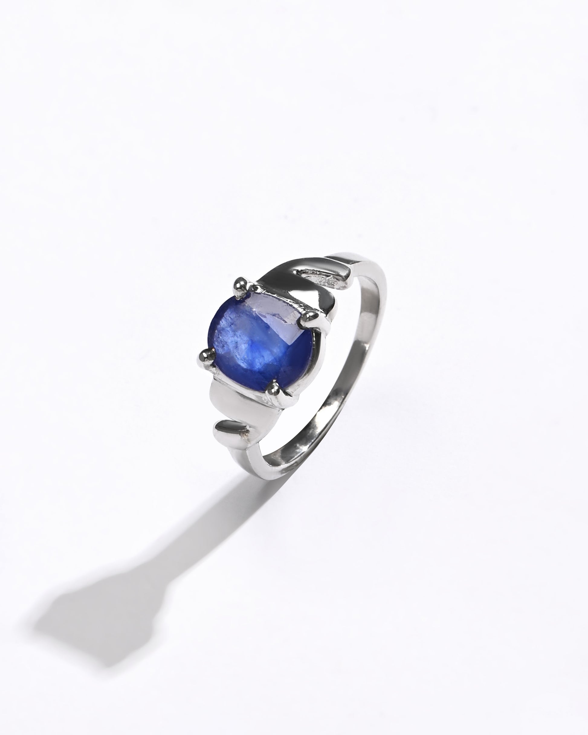 Power Blue Sapphire (Neelam) Ring – 925 Silver - #1196N4 - Myra