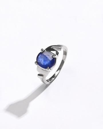 Power Blue Sapphire (Neelam) Ring – 925 Silver - #1196N4 - Myra
