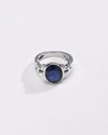 Designer Blue Sapphire (Neelam) Ring – 925 Silver - #1199B - Myra
