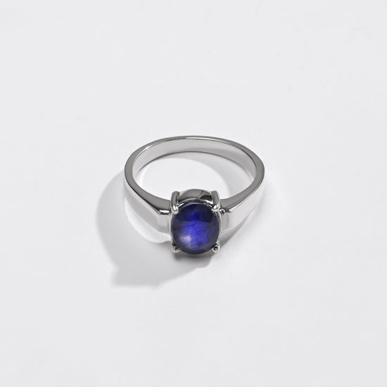 Everyday Blue Sapphire (Neelam) Ring – 925 Silver - #1200N4 - Myra