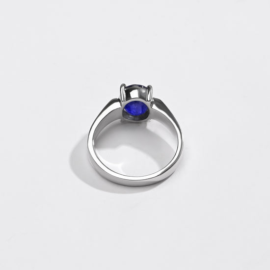 Everyday Blue Sapphire (Neelam) Ring – 925 Silver - #1200N4 - Myra