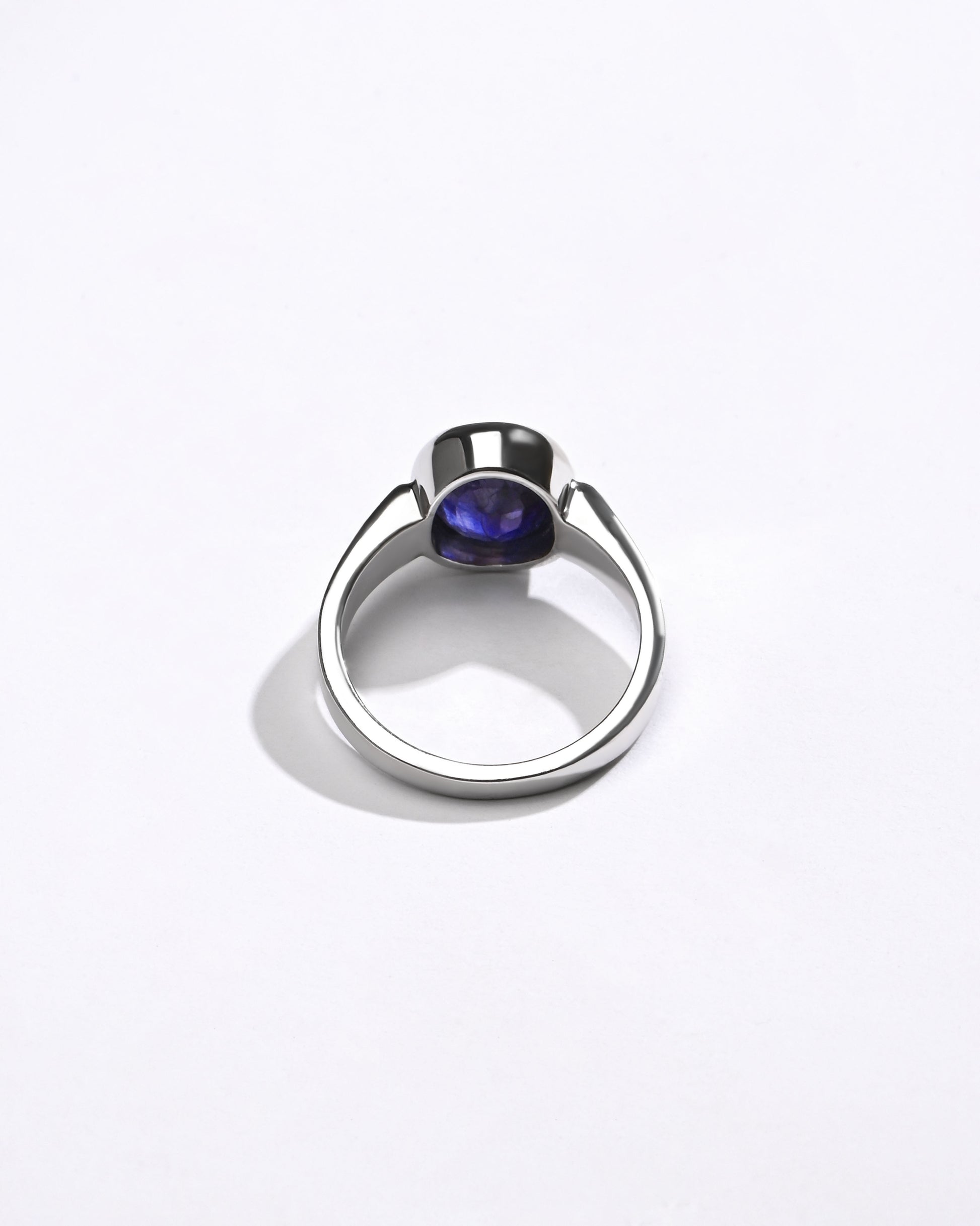Blue Sapphire (Neelam) Ring – Minimal Vedic 925 Silver - #1200B - Myra
