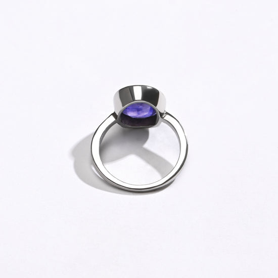Classic Blue Sapphire (Neelam) Ring in 925 Silver - #1201B - Myra
