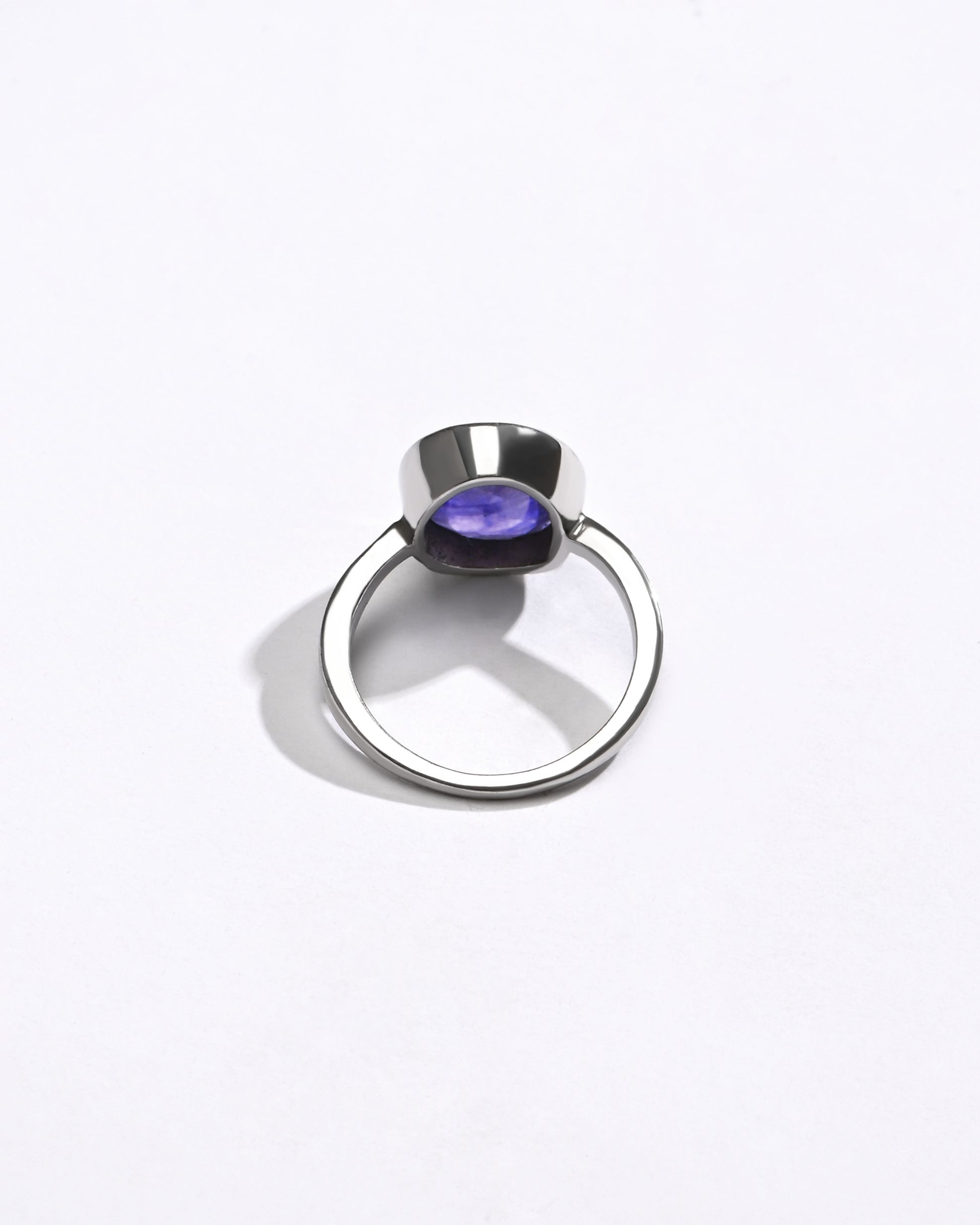 Classic Blue Sapphire (Neelam) Ring in 925 Silver - #1201B - Myra
