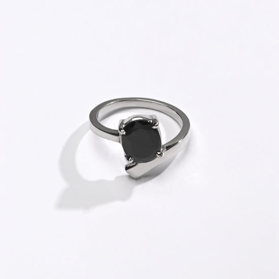 Simple Blue Sapphire (Neelam) Ring – 925 Silver - #1202N4 - Myra