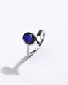 Blue Sapphire (Neelam) Ring – Light, Natural, Silver - #1202B - Myra