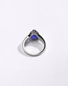 Blue Sapphire (Neelam) Ring – Precision Cut, 925 Silver - #1203N3 Drop - Myra