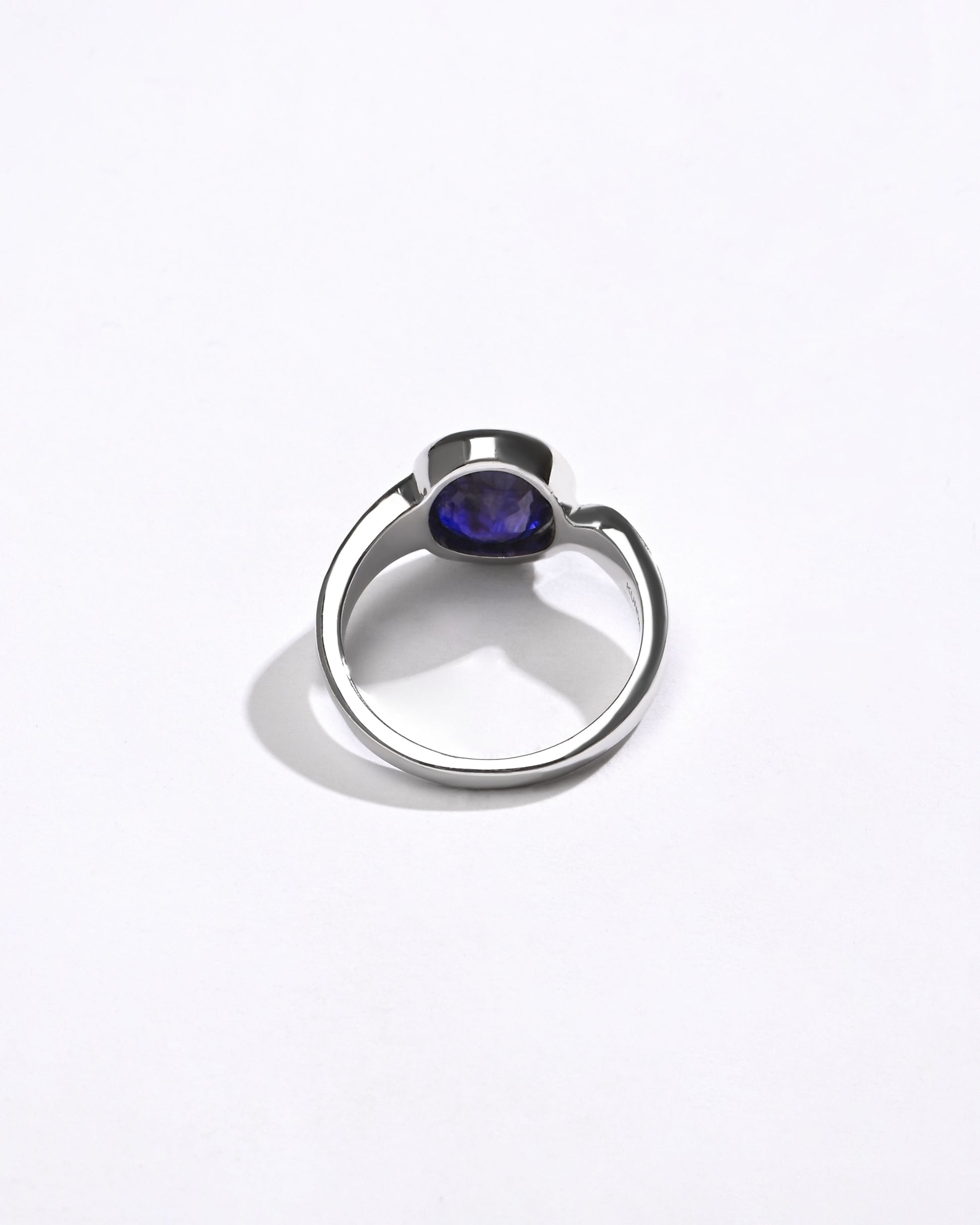 Classic Wear Blue Sapphire (Neelam) Ring – 925 Silver - #1203B Ov - Myra